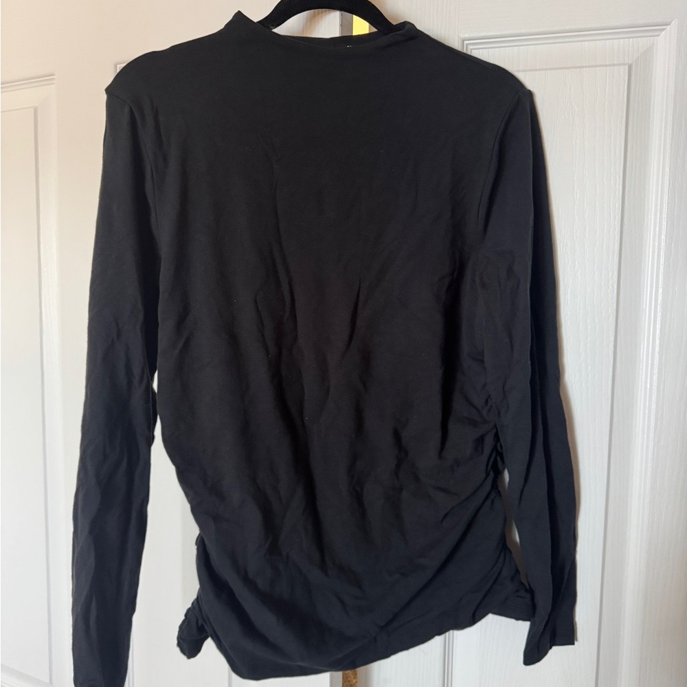 Abercrombie & Fitch Long-Sleeve Cotton-Blend Seamless Fabric Mockneck Top